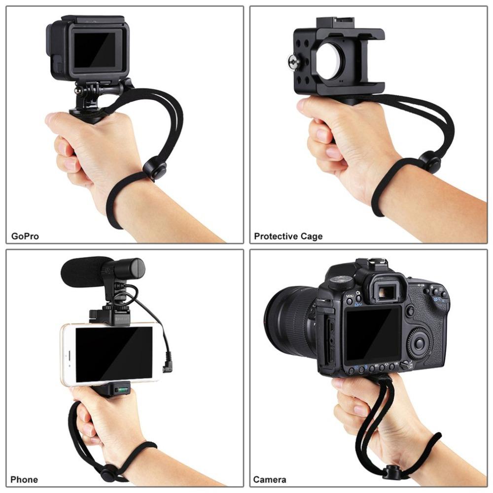 Puluz Handheld Grip Houder Live-uitzending Selfie Rig Stabilizer Statief Adapter Mount Voor Iphone Samsung Galaxy Smartphones