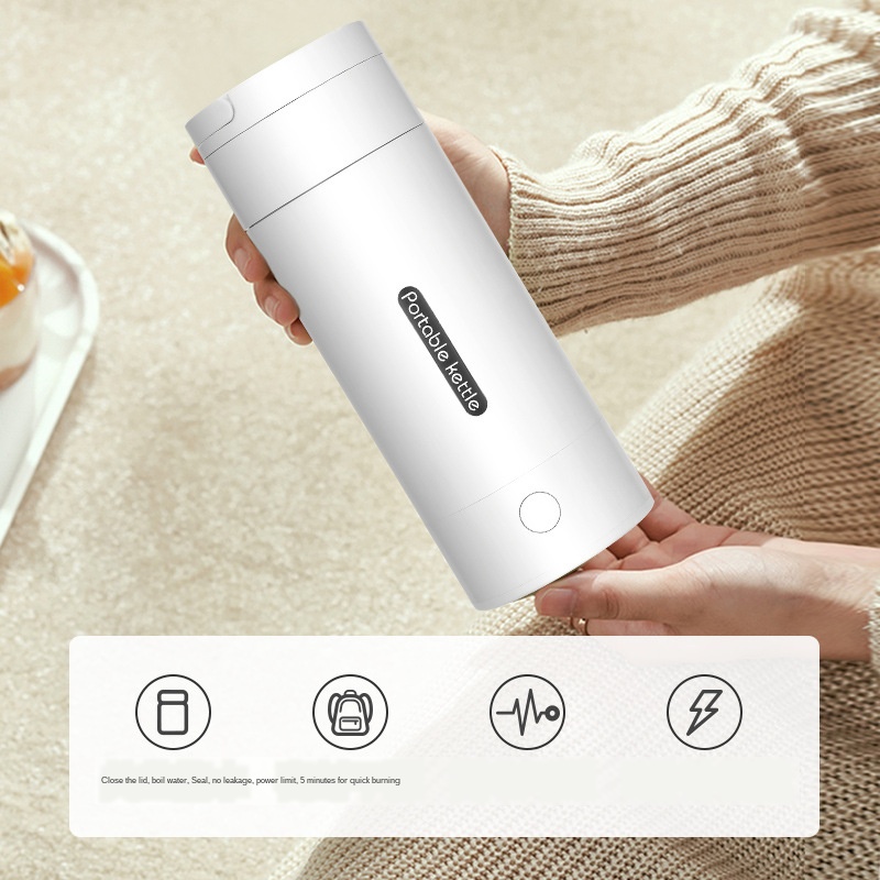 Tasse d'eau chaude électrique de voyage petite capacité bouilloire électrique Portable petite bouilloire tasse d'eau de chauffage tasse d'eau domestique