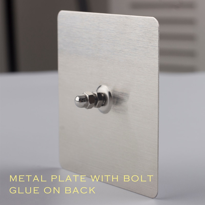 stainless steel metal plate with bolt and nuts anti-tip wall anchor bolt with self glue on back