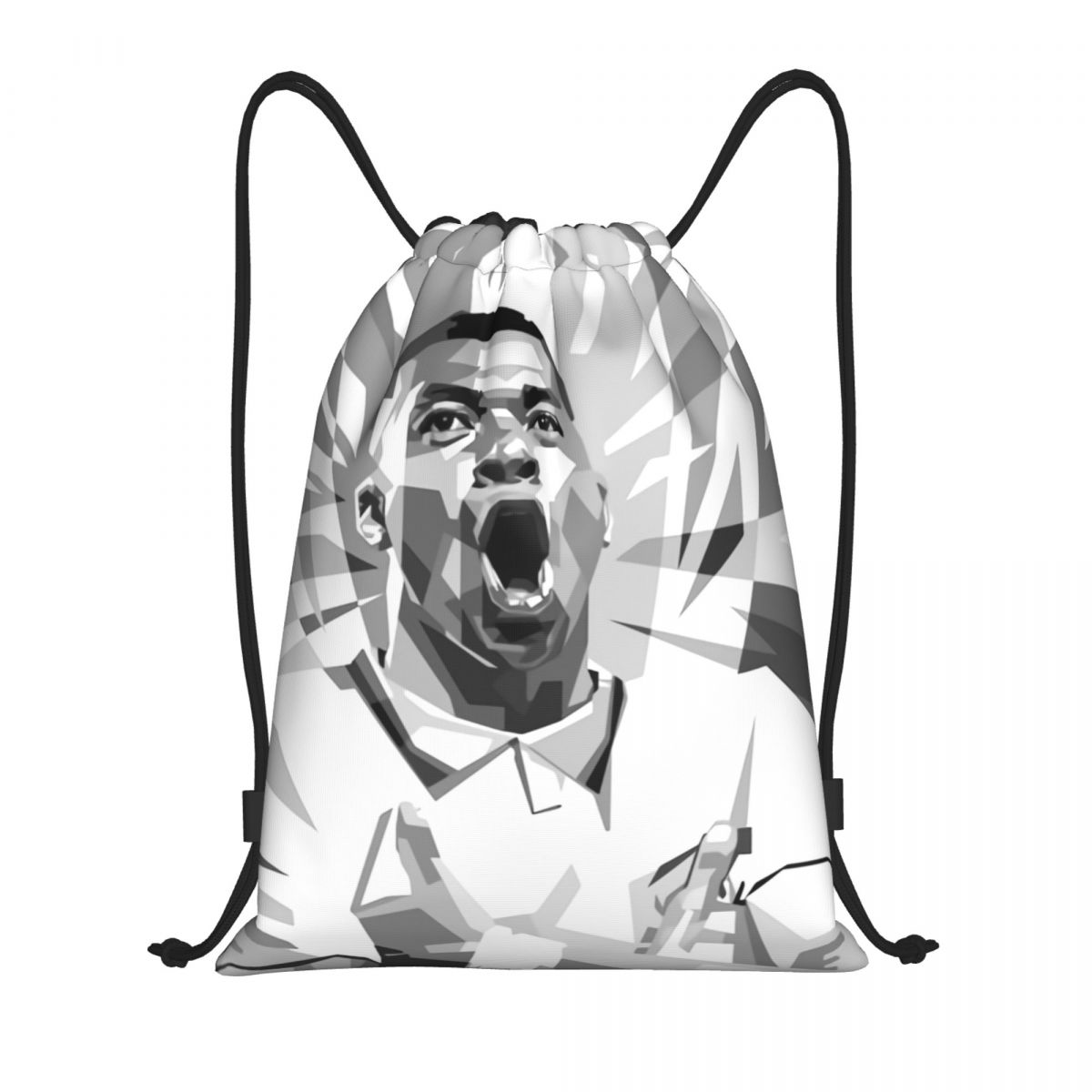 Anpassade mbappes fotbollsryggsäckar med dragsko, män kvinnor, lätta franska km-fotbolls-gym-sportsäckar för yoga: Brun