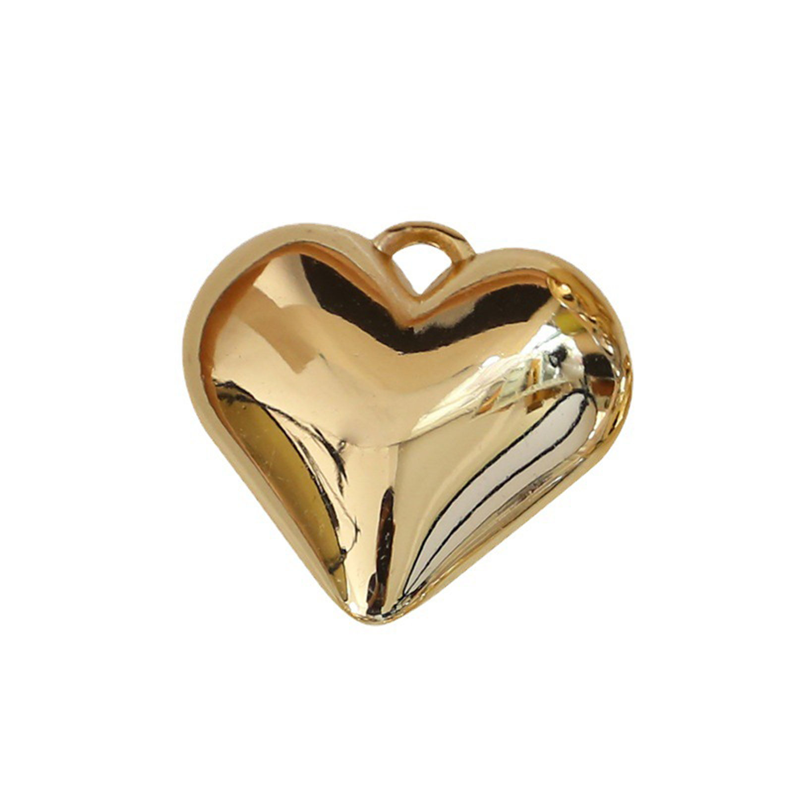 Dijes minimalistas 3D de corazón, colgante de resina de bola de corazón de melocotón chapado brillante para bricolaje, pendientes, collar, fabricación de joyas de , 5 piezas