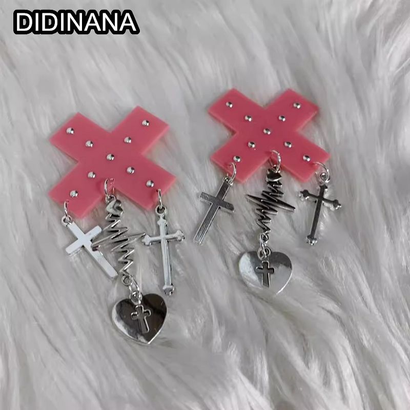 women Multicolor pills angel wings y2k subculture Spice Girl cool edge headwear hairpin ornaments Lolita Harajuku punk hair clip: Lavender