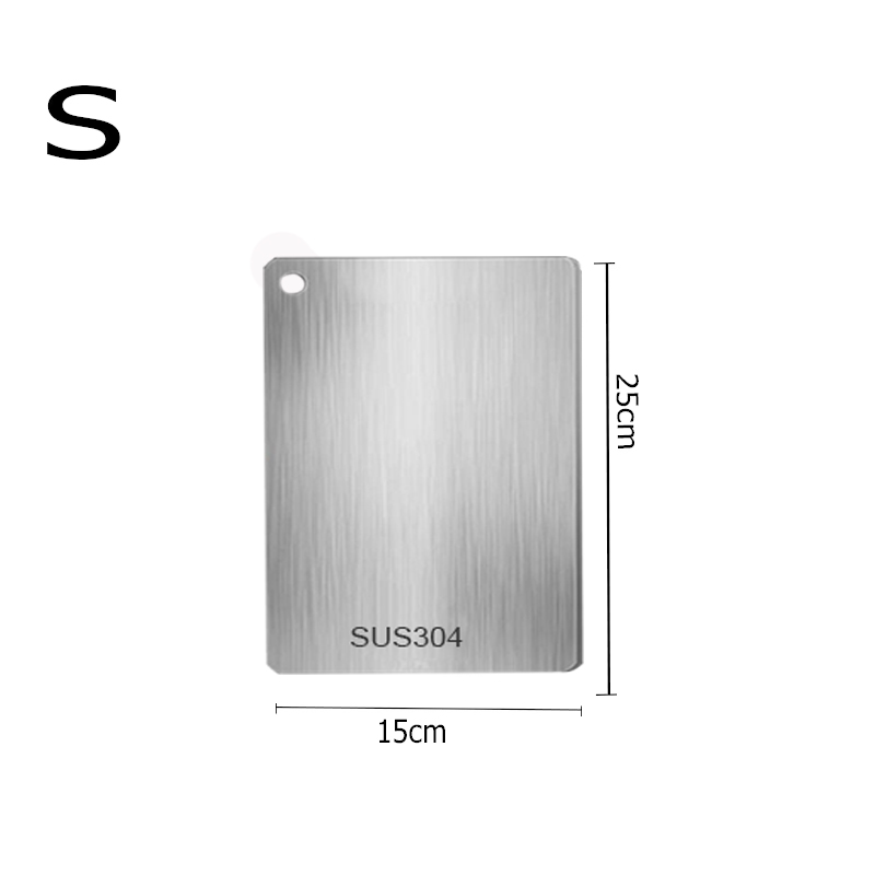 3 STKS Titanium Snijplanken voor Keuken 304 Roestvrij Staal Verdikte Board Dubbelzijdig Food Grade Draagbare Fruit Vlees Hakken: Rood