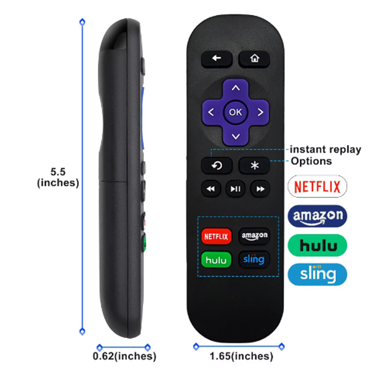Pilot zdalnego sterowania Rc680 dla Roku Express, dla Roku Premiere, dla Roku Box, dla Roku Play Roku 1 2 3 4 [Nie dla żadnego kija lub telewizora]]