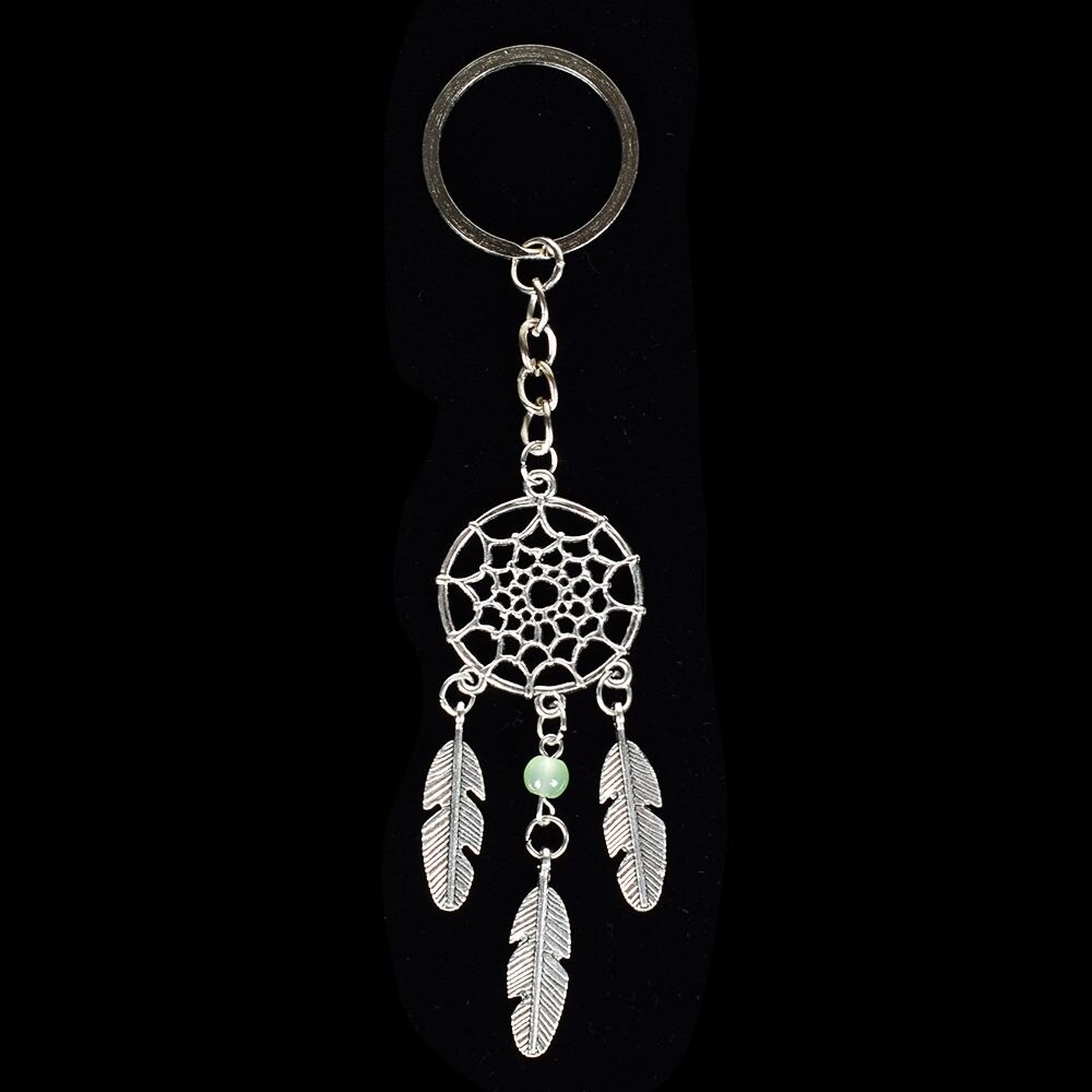 Dromenvanger kraal bedel hanger sleutelhanger sleutelhanger met veer auto decoratie handtas auto accessoires sleutelhanger