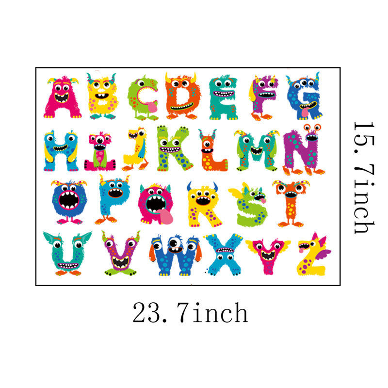 Pegatinas De Pared Educativas – Alfabeto, Números, Animales Y Formas, Para Habitación Infantil