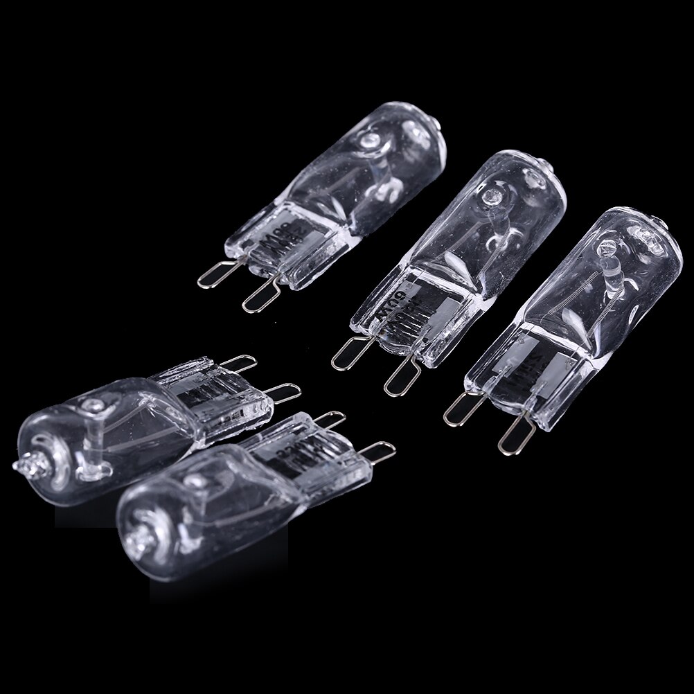 5 st / part dimbar  g9 halogenlampa 20w/40w/60w 220v 2900k varmvit för vägglampa klart glas med en inre låda