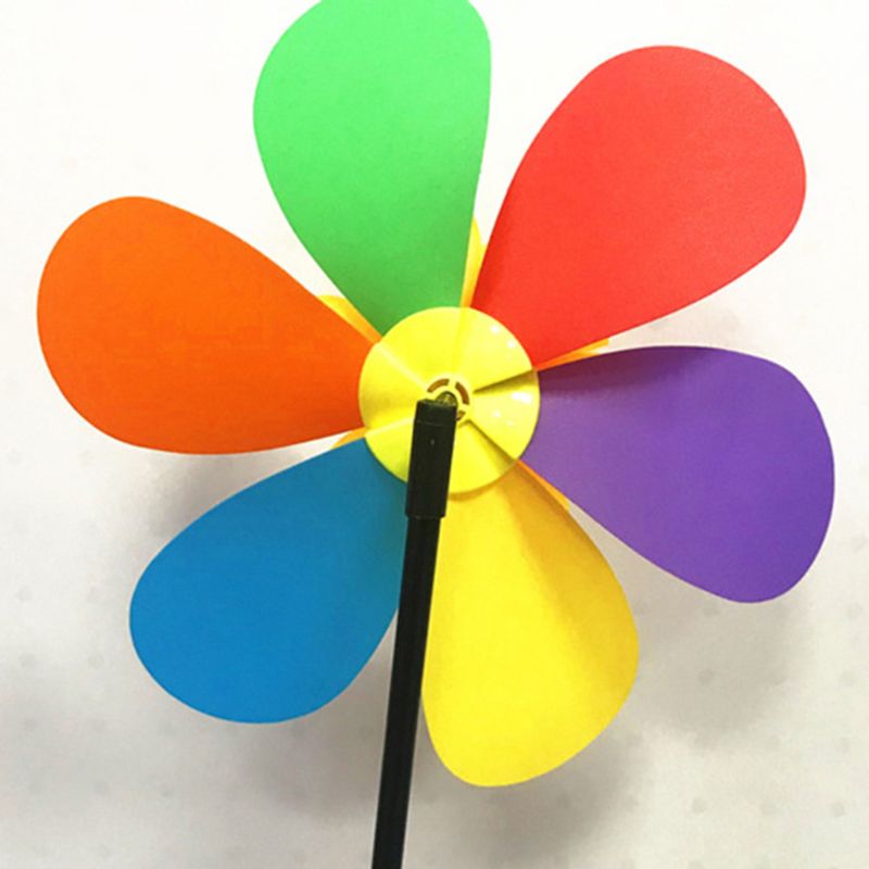 Bunte Sonnenblumen Windmühle Wind Spinner Windrad Garten Hof Dekoration freundlicher DIY Spielzeug draussen