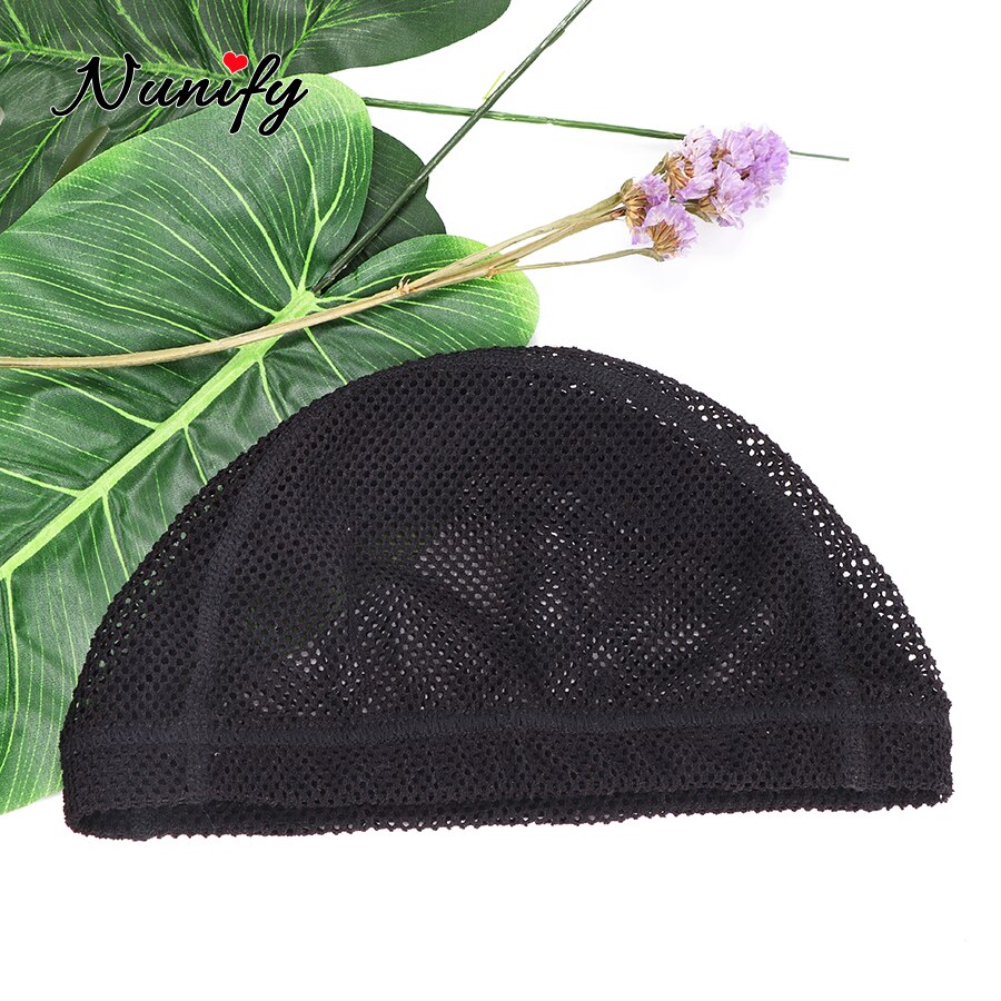 Nunify – bonnet de perruque tressé au Crochet à grand trou, pour la fabrication de perruques, filet de cheveux respirant, bonnet en maille, bonnets dôme en Spandex, taille libre, extensible
