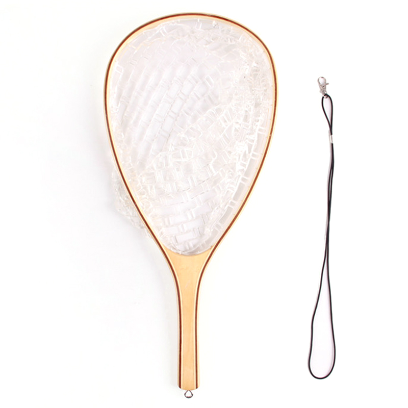 Fly Fishing Landing Net Soft Rubber Small or Big Mesh Trout Catch and Release Net without the Magnet