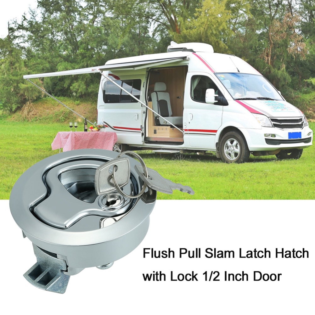 1/2" Door Lock 2" Flush Pull Slam Latch for camper RV Marine Boat Car Styling Car Accessories
