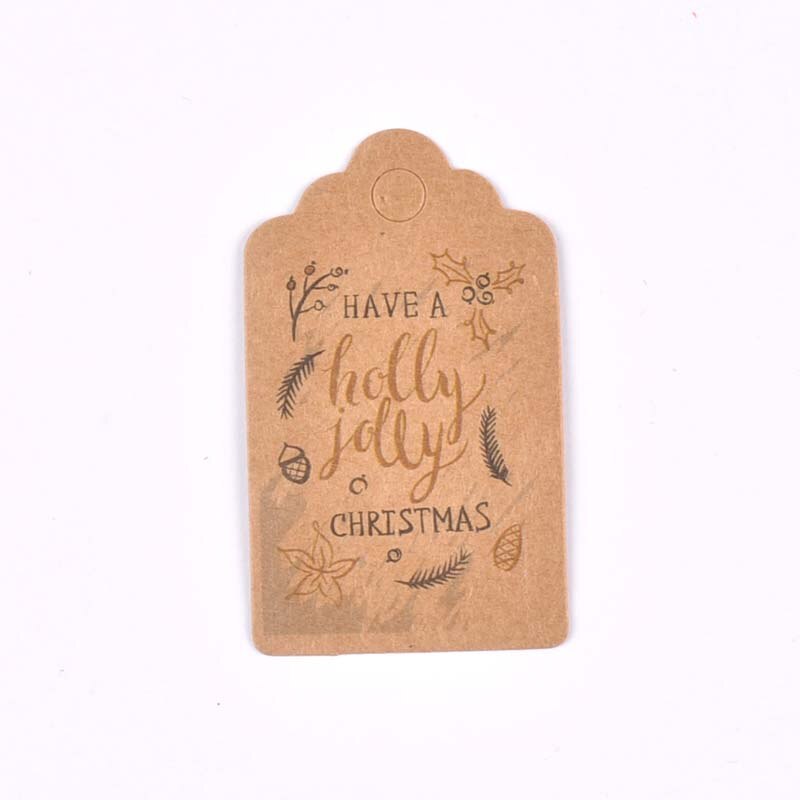 50 sztuk zawieszka z papieru pakowego na pudełko cukierków dekoracja na choinkę malowane zawieszki tagi prezenty etykiety DIY Handmade Party Decor c3010: 7