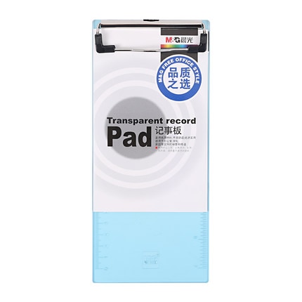 Transparent Record Pad Mg Office Folder Note Board Transparent Plastic Notes Folder Ticket Plate Clip