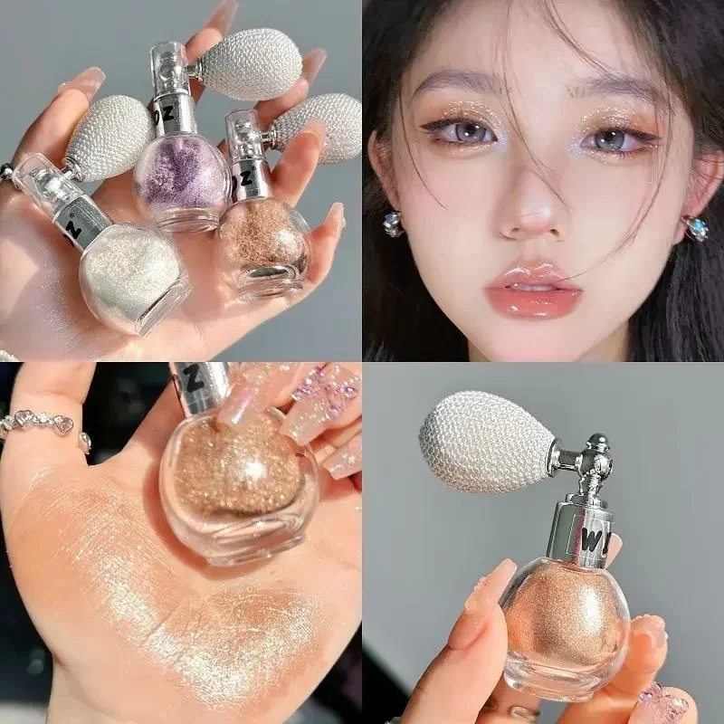 Highlighter Powder Spray Diamond Body Liquid Highlight High Gloss Glitter For Face Body Makeup Shimmer Sparkle Powder Cosmetics