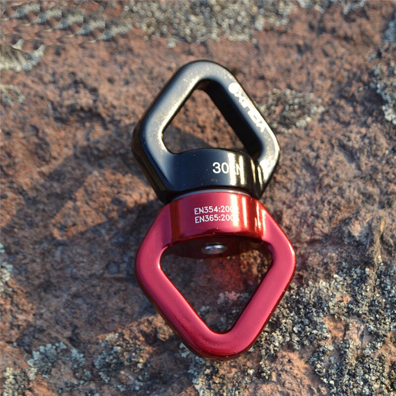 Outdoor rock climbing universal wheel fixed connector rotary connector rope anti knot runner