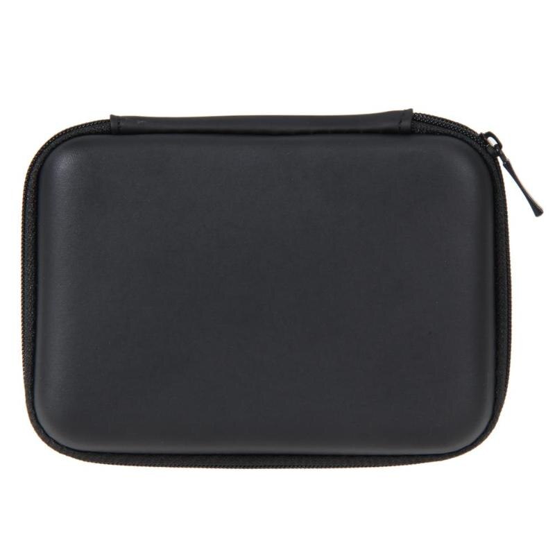 2.5 "HDD Tas Externe USB Harde Schijf Schijf Carry Mini Usb Kabel Case Cover Pouch Oortelefoon Tas voor PC laptop Harde Schijf Case: Black