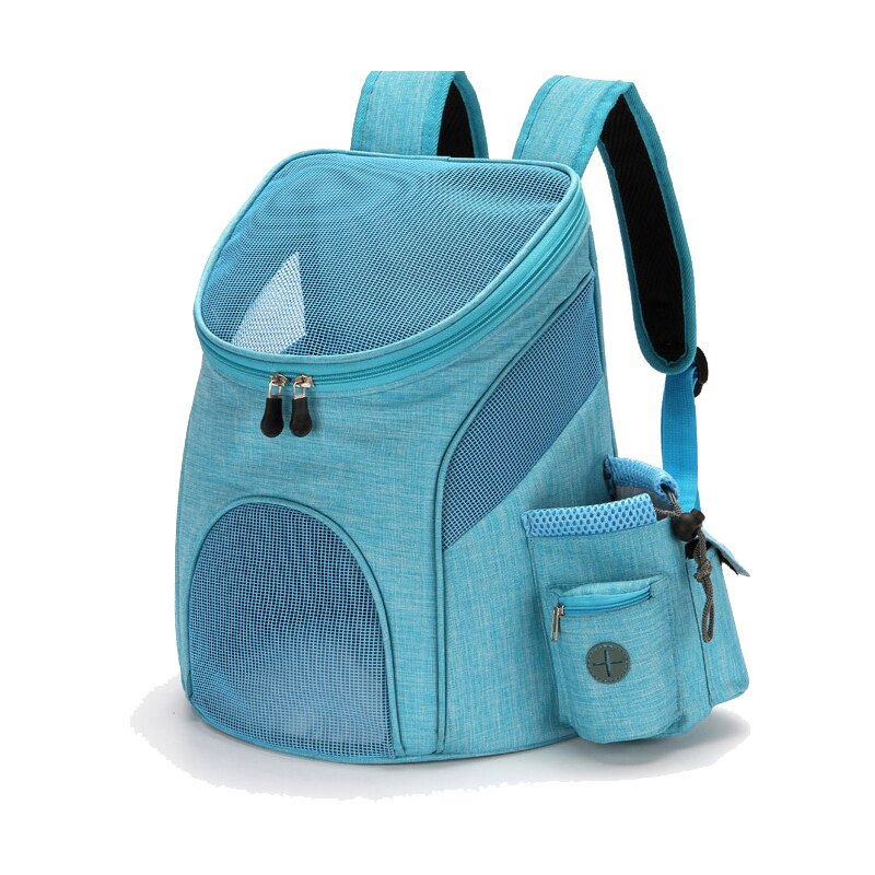 Outdoor Huisdier Reizen Dubbele Rugzak Opvouwbare Kat En Hond Huisdier Doos Dierbenodigdheden Reizen Mode Huisdier Draagtas Voor Bag: blue / S