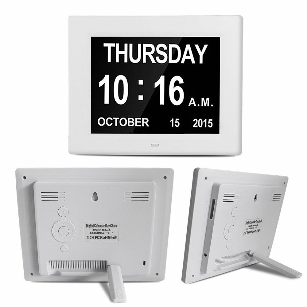 8-inch Clock Led Desktop Temperature Alarm LCD Display Calendar Digital Electronic Home Alarm Clock Built-in 8ohm 2w speaker