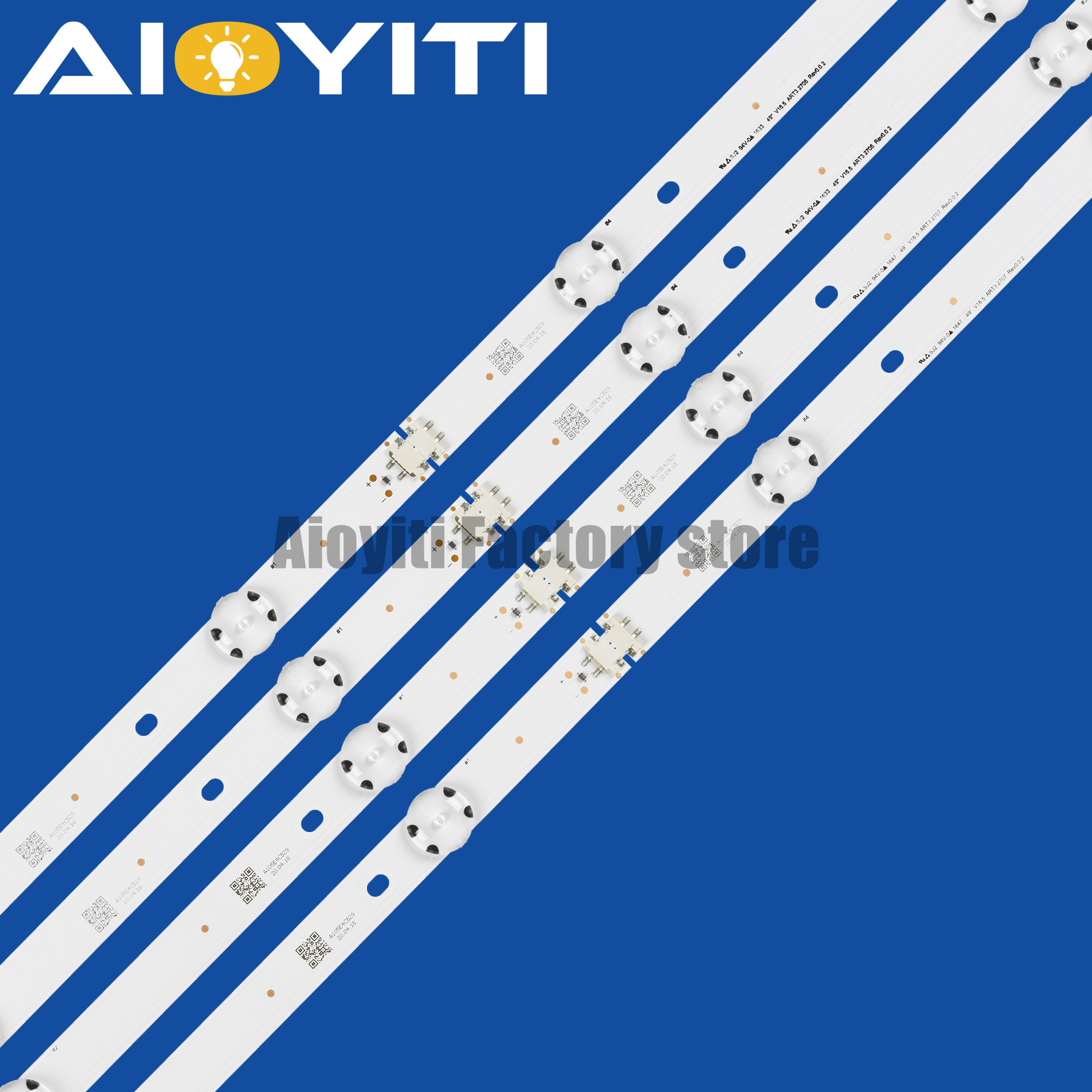Led-bakgrundsbelysningsremsa för 49 tum  tv 49 lj 58300w 49 uh 603v 49 uh 620v lc490 dge 6916l-2705a 6916l-2706a 6916l-2707a 6916l-2708a