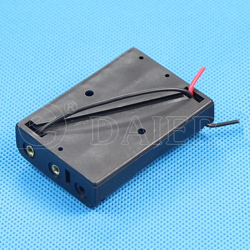 5PCS Black 150mm Wire Leads 3 X 1.5V AA Battery Holder 3 Cell AAA Storage Case Box Holder Power Bank Cases