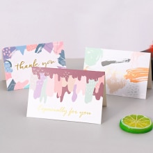 【6 PCS】Thank You Card with Envelope Good Luck Just for You Best Wishes I love You Greeting Card