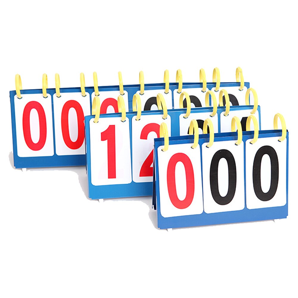 Portable 3/4 Digit Scoreboard - Basketball Tennis Game Score Display - Flip Number Board