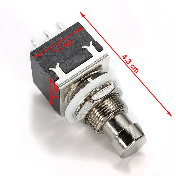 Durable Black Auto 3PDT 9Pin Stompbox Electric Guitar Effects Pedal Foot Switches True Bypass Favorable Price