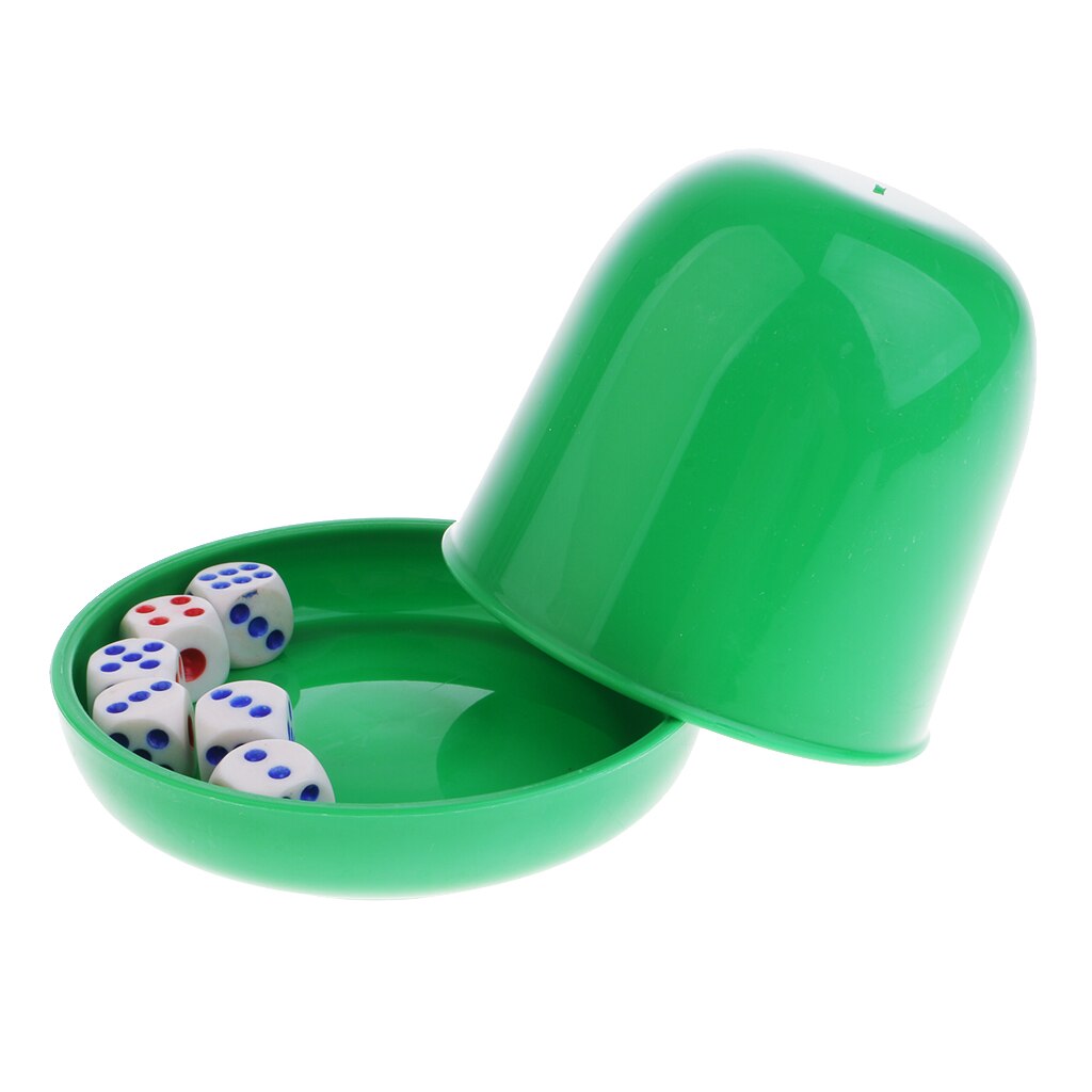 Gobelet à dés en plastique et 6 dés pour jeu de Casino, fournitures d&#39;outils de devinette