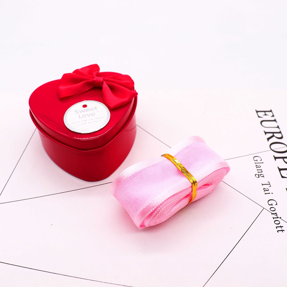 5M 25mm Satin- Rand Organza Band für Hochzeit Party Dekoration Band Handgemachte Verpackung Haar BöGen DIY Weihnachten Band: 13