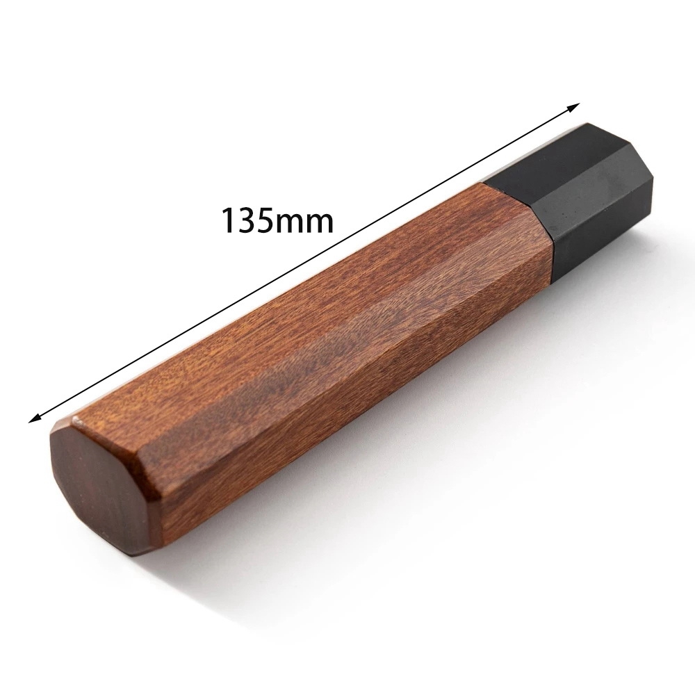 Japanischer kochmesser griff diy küchenmesser umwelt freundliches holz messer, das details zubehör achteckiger griff macht