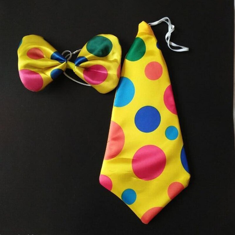 Adult Child Funny Polka Dot Bowtie Clown Tie Necktie Headband Top Hat Party Birthday Easter
