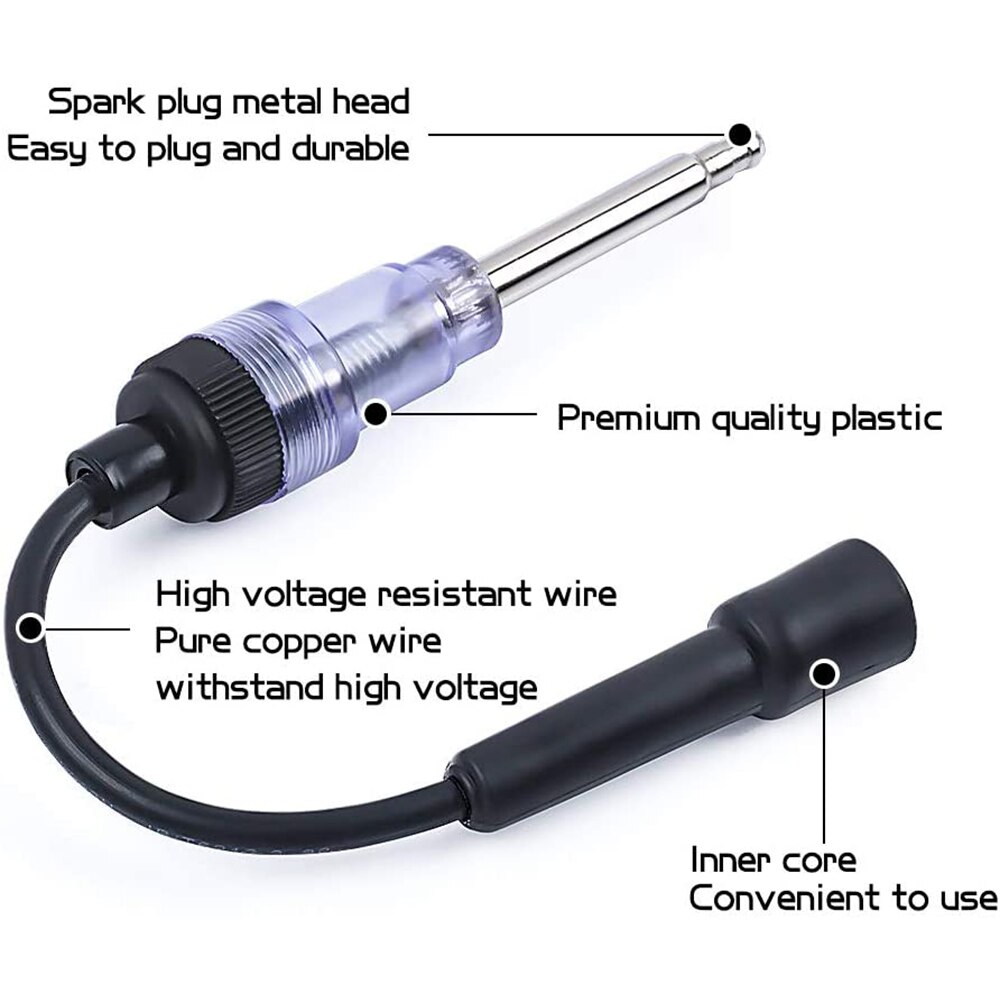MIKKUPPA Small Inline Spark Plug Tester for Motorcycles/Lawn Mowers/Small Motor Vehicles