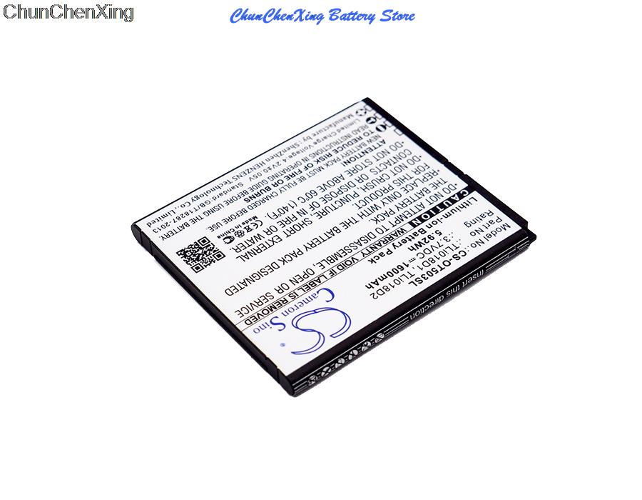 Cameron sino 1600 mah battery tli 018 d 1,  tli 018 d 2 for alcatel one touch link  y858, y858v