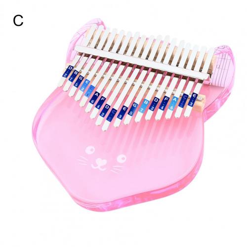 Kalimba Transparent 17 touches, Faux cristal acrylique, piano à pouce, escalade, instrument de musique, machine à teclado: Pink C