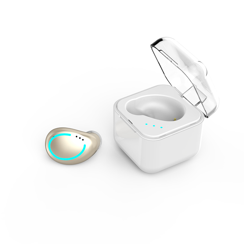 mini auricolare Bluetooth a orecchio singolo Auricolare invisibile in-orecchio Cuffie senza fili per musica Ciao-Fi Auricolari da gioco sportivi impermeabili: nero