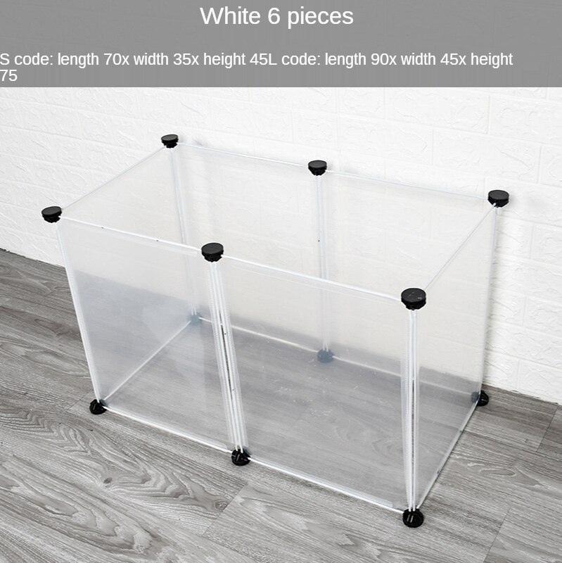 Valla de Combinación libre para perros y gatos, vallas transparentes pequeñas y de mascota mediana, tablero de aislamiento de plástico: 1 / L