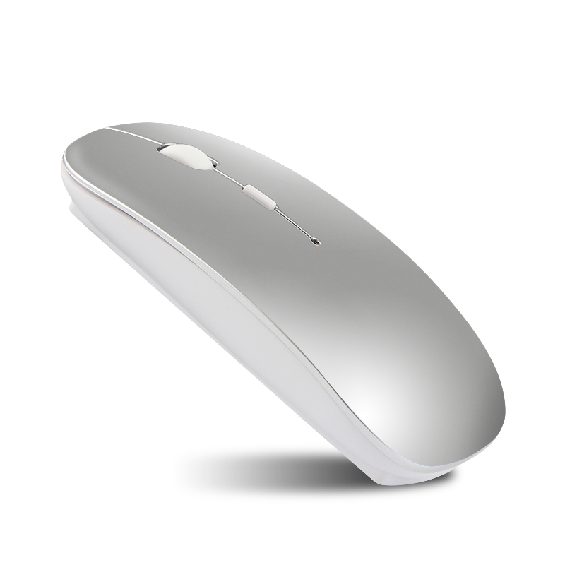Ratón Bluetooth para Huawei MateBook E X Pro D/B, Mouse inalámbrico para ordenador portátil de 12 &quot;, 13&quot;, 15,6 &quot;, recargable, silencioso, óptico para juegos: Silver