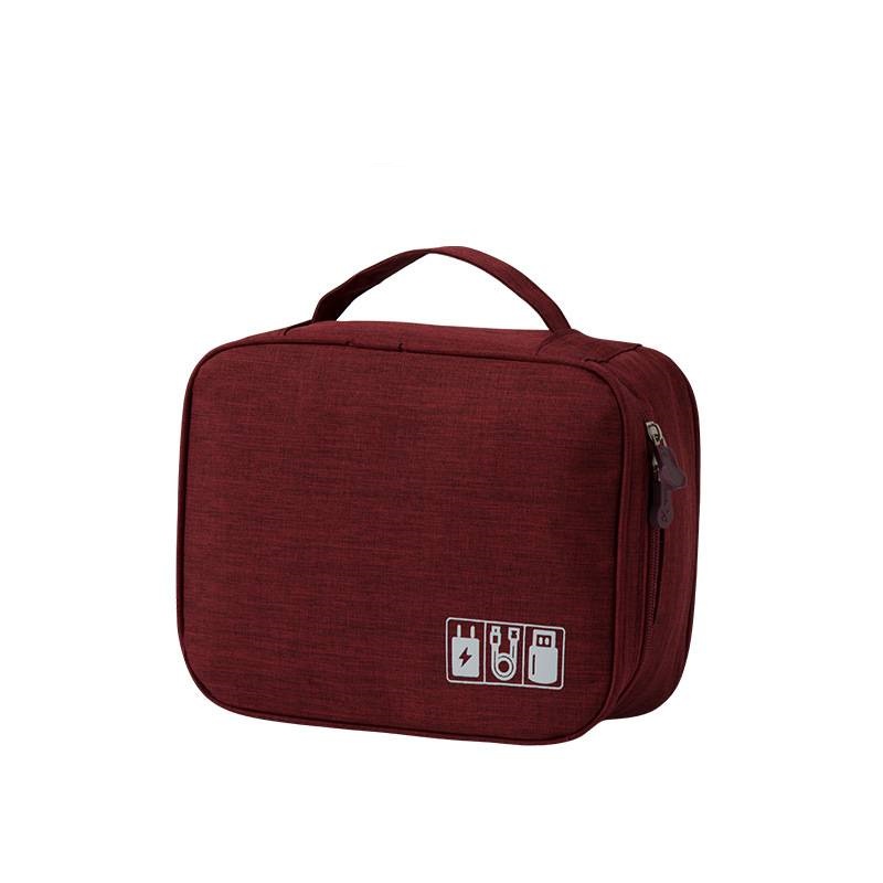 Torba do przechowywania kabli Wodoodporny cyfrowy organizer na akcesoria elektroniczne Przenośny podróżny organizer na kable do wtyczki ładowarki USB: Czerwony
