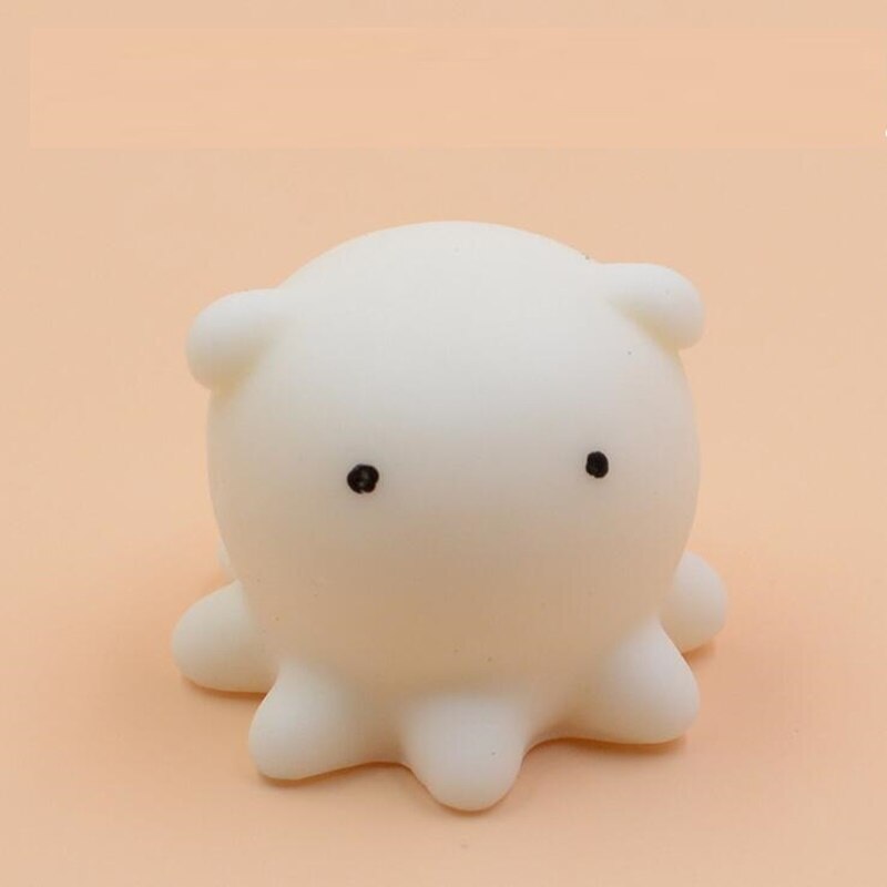 Kawaii sød mini blød silikone anti-stress squishy legetøj fidget hånd klemrem telefon knivspids dyr legetøj gummi squishes: Sort