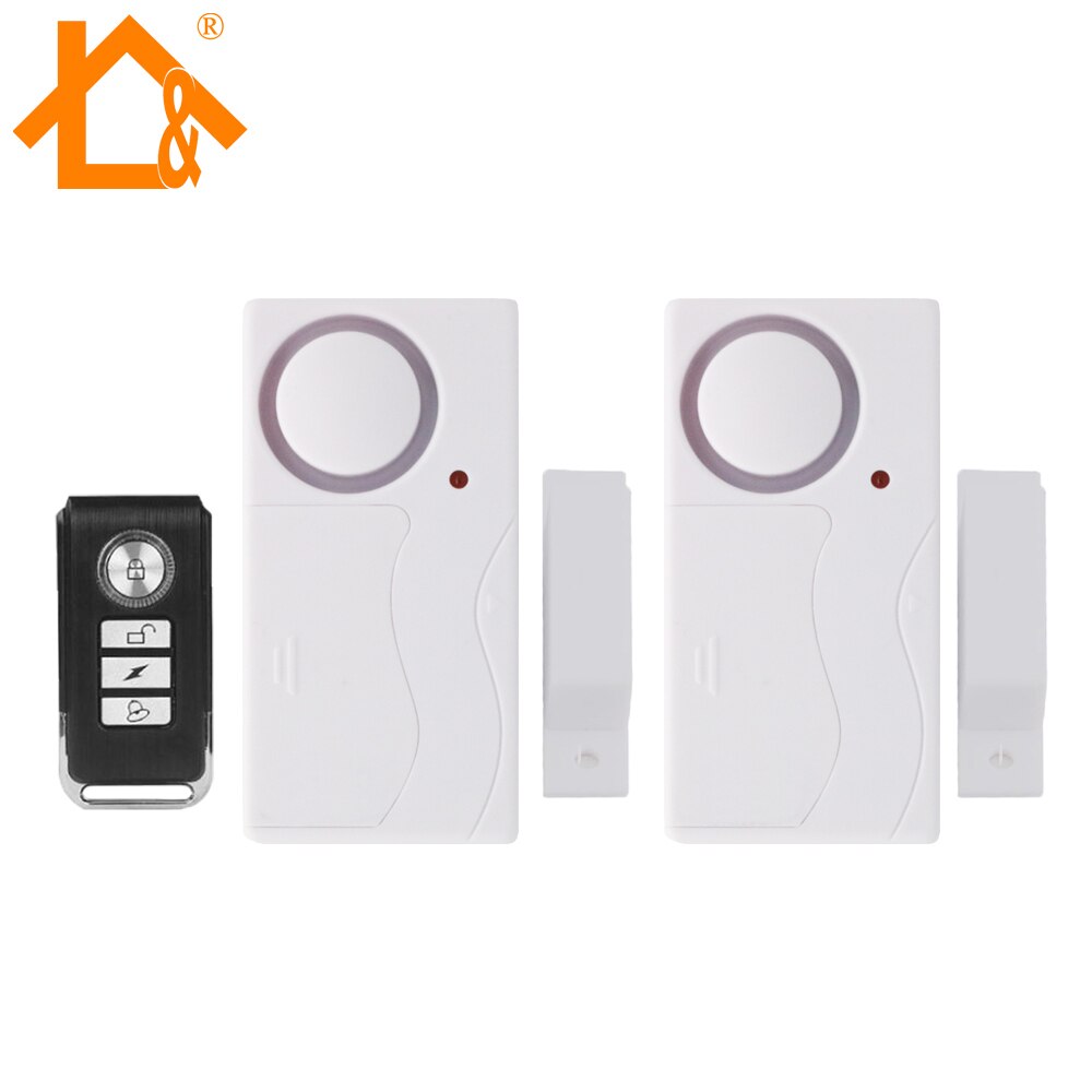 Door Window Entry Security ABS Wireless Remote Control Door Sensor Alarm Host Burglar Security Alarm System Home Protection Kit