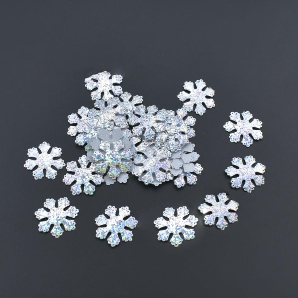 500 stk 25mm kunstige jule snefnug bord konfetti klud sne kort konfetti gør julepynt tilbehør dekor: Stil 1