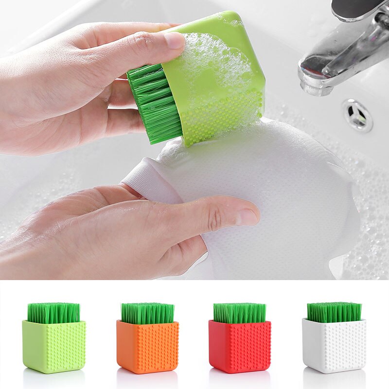 Multifunction Silicone Cleaning Brush Soft Hair Laundry Shoes Cleaner Underwear Clothes Dual Purpose Brush Home Cleaning Tools