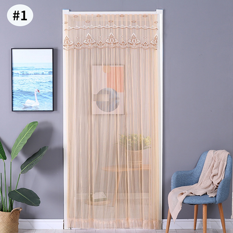 Fly Screen Klamboe Deur Anti Fly Gordijn Klamboe Gordijn Deur Insectenscherm Partitie Netten Deur klamboe Mesh Net: Black