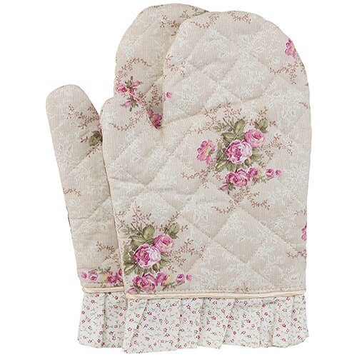 Neoviva bomull quilting ugnshandskar för kvinnor med volanger doris set  of 2 blommigt damm citron mikrovågsugnar kökstillbehör: Blommig träaska