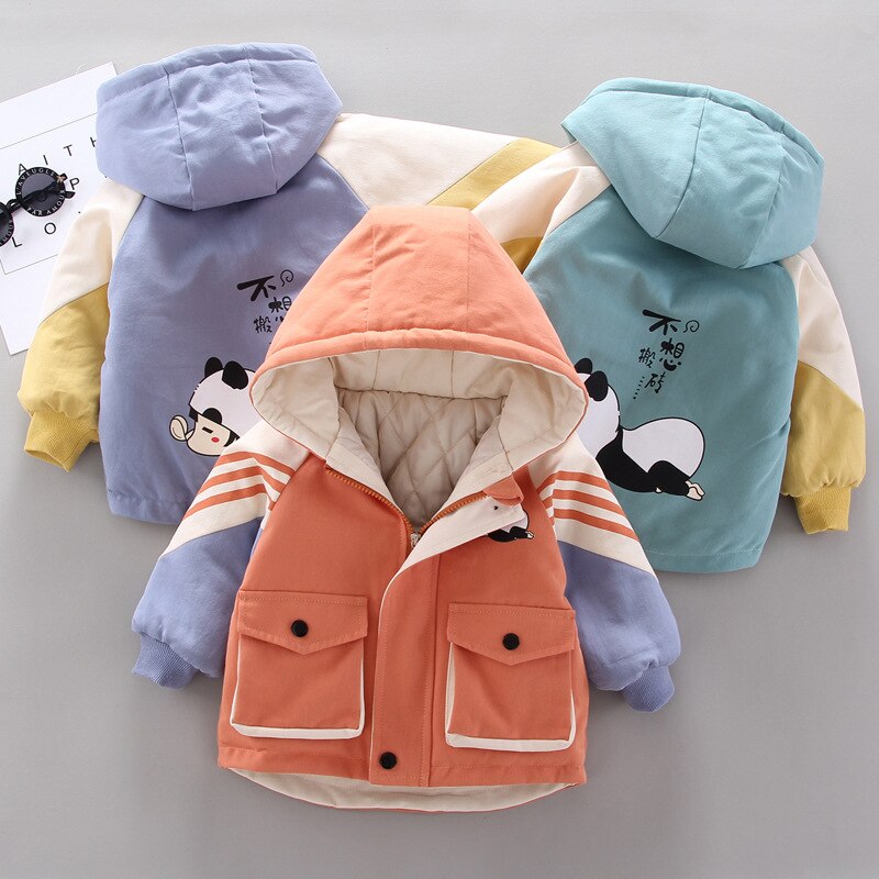 Meninos do bebê quente outerwear inverno da criança de algodão grosso para baixo parkas bebe infantil roupas casuais crianças casacos hodies jaquetas