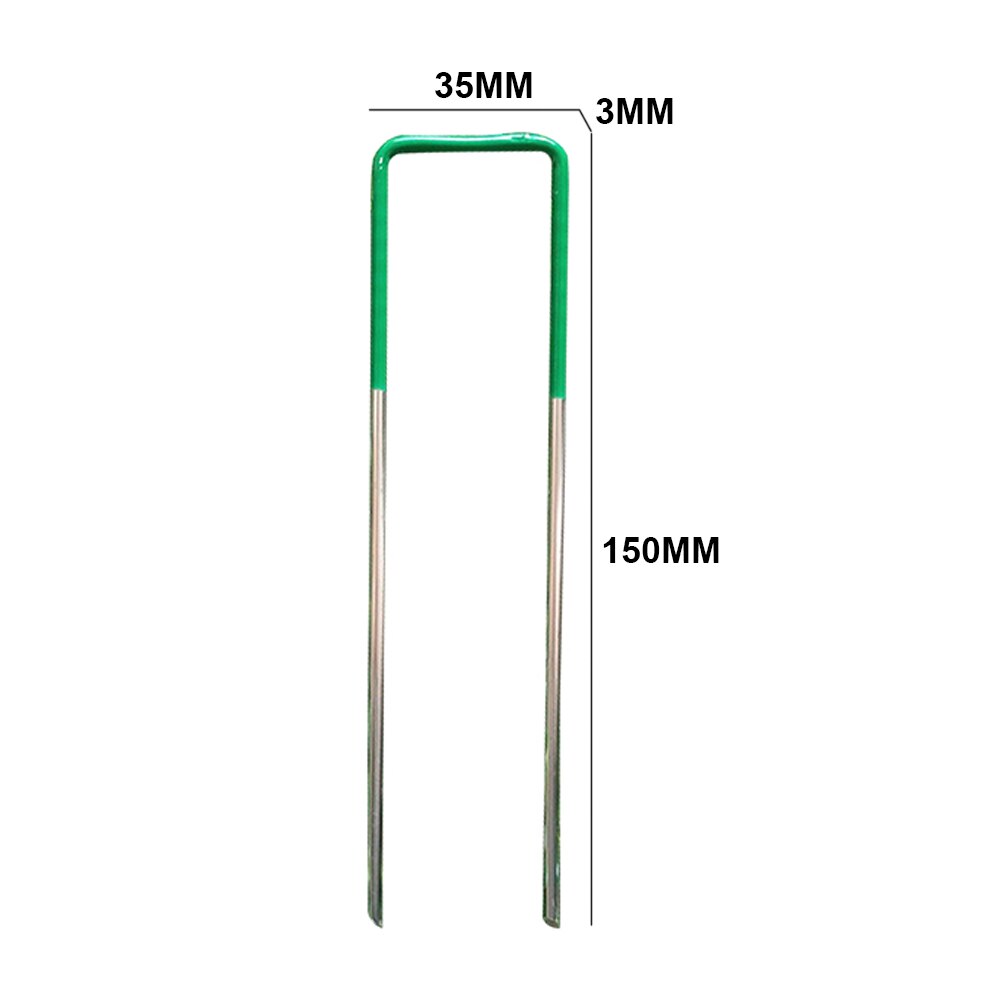 10 Stuks Herbruikbare Fastener Kunstgras Pin Hittebestendigheid Tuin Installeren Pinnen U Vorm Vaste Afgeschuind Uiteinden Tool Duurzaam
