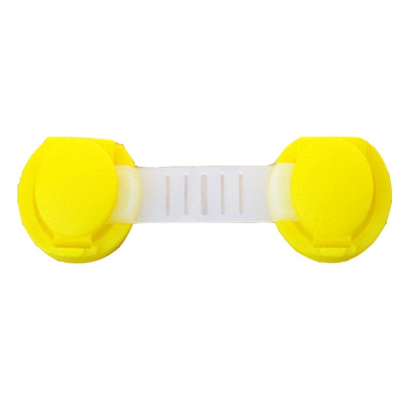 10 unids/lote de cerradura para niños, protección para niños, puertas de bloqueo para seguridad para niños, cerradura de plástico de seguridad para niños: Yellow