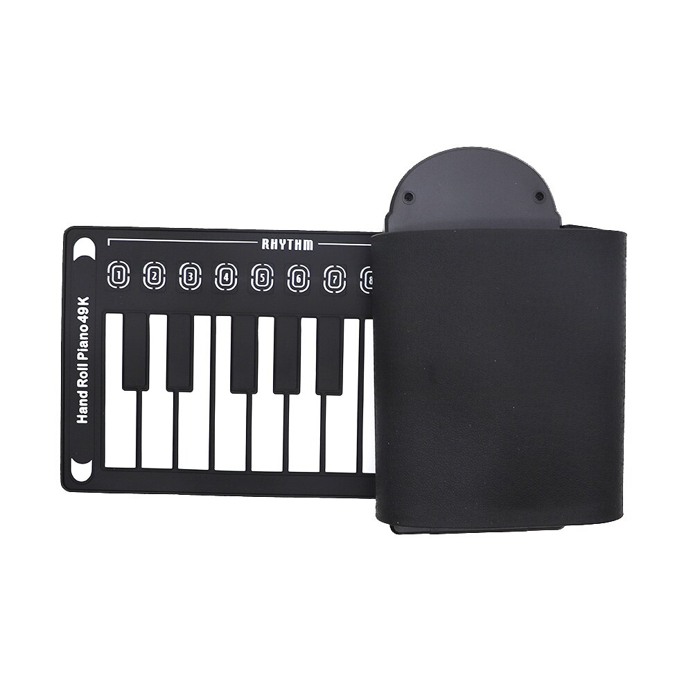 49 touches Piano Midi clavier souple Portable numérique retrousser Pianos noir pour enfant débutant enfants