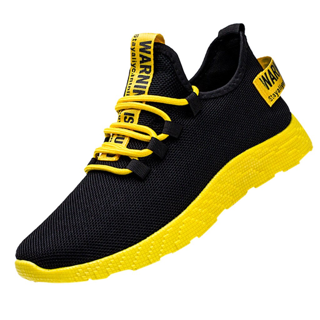 Men's Flying Weaving Running Shoes Men Breathable Shoes Sneakers Tourist Shoes Leisure Outdoor Sports Shoe Sneakers Кроссовки@40: Yellow / 44