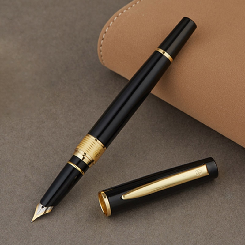 BLACK Metal golden piece Restoring ancient ways Trim M Fountain Pen